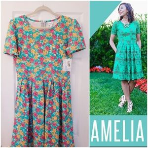 Lularoe Amelia floral dress, brand new with tags!